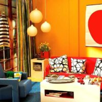 example of an unusual design of an apartment in the style of pop art picture