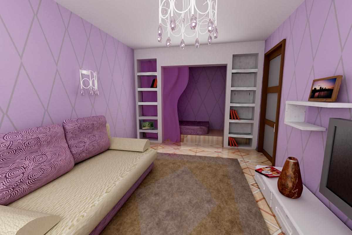 variant of a beautiful bedroom interior