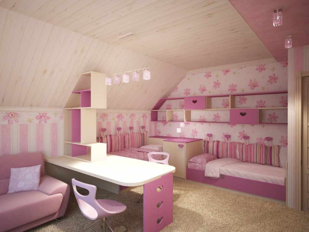 version of a beautiful design for a girl’s nursery