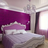 the idea of ​​a bright design of the wall design in the bedroom picture