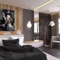 version of the unusual design of the style of the walls in the bedroom photo