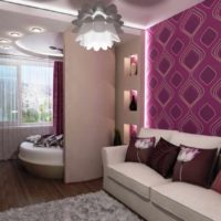 An example of a bright design of a living room bedroom 20 meters picture