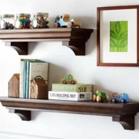 variant of a beautiful interior of shelves photo