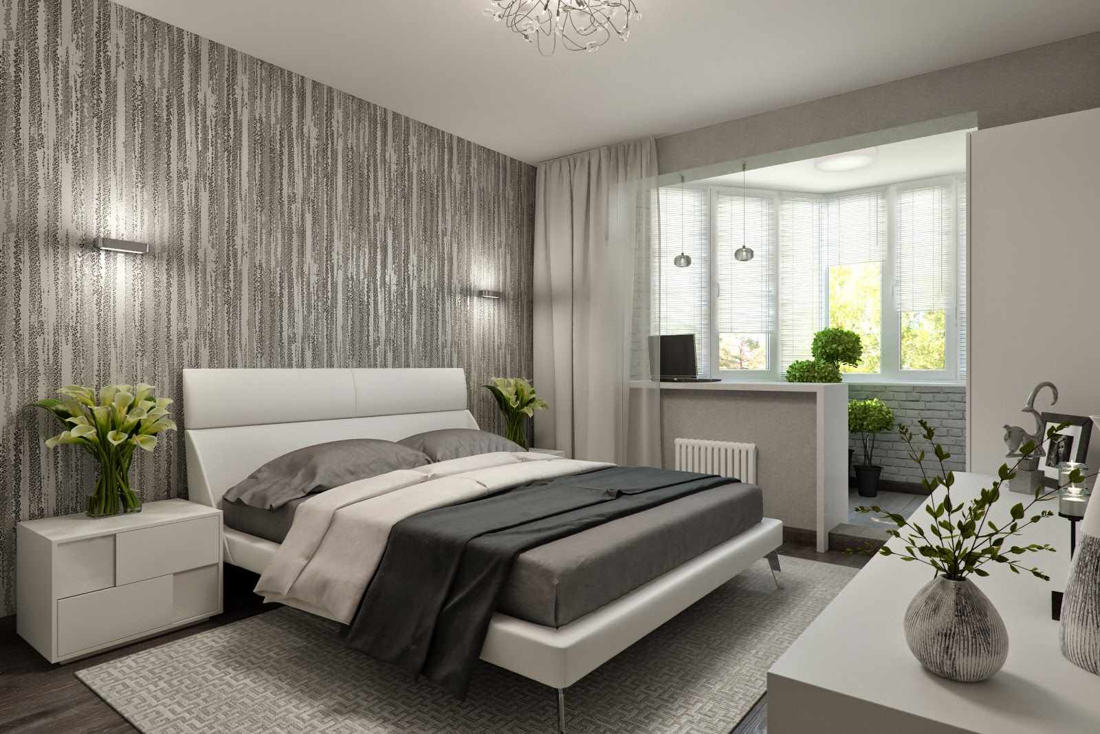 variant of an unusual design of a bedroom style
