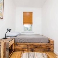 DIY bedroom furniture 12 sq m made of wood