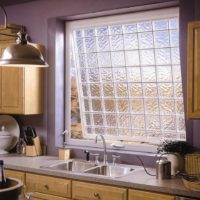 the idea of ​​a bright window decor in the kitchen picture