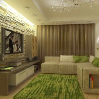 an example of a beautiful style living room 20 meters photo