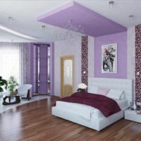 the idea of ​​an unusual design of the style of walls in the bedroom photo