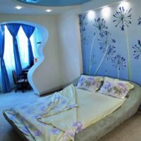 example of a light photo bedroom design project