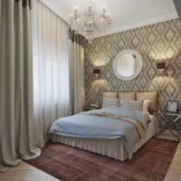 Un esempio di un'immagine luminosa di interior design della camera da letto