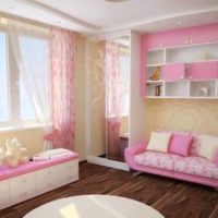 version of the unusual design of a children's room for a girl photo