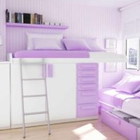 An example of a bright bedroom style for a girl picture