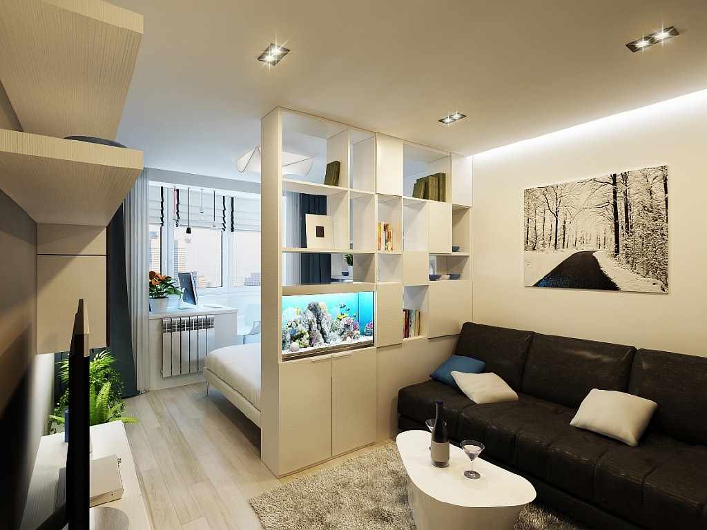 an example of a bright style living room 20 meters