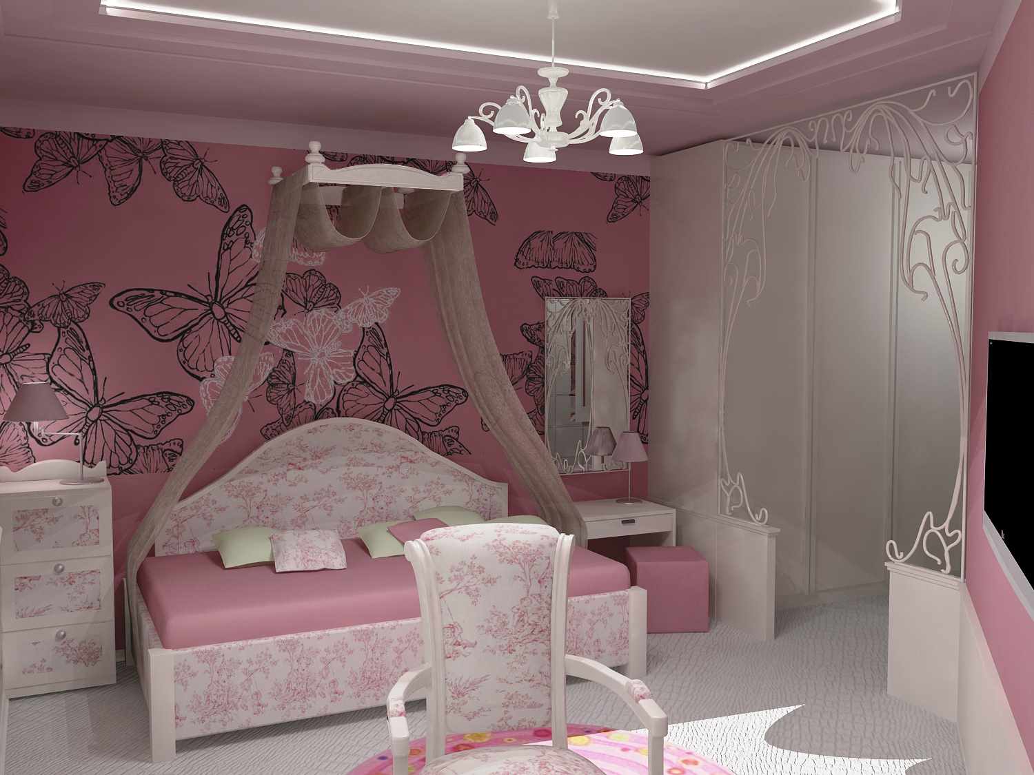 version of the unusual style of a nursery for a girl
