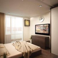 version of the bright design of the living room bedroom 20 meters photo