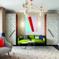 the idea of ​​an unusual apartment decor in the style of pop art picture