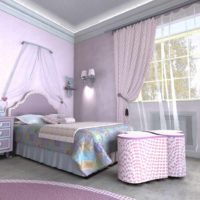 An example of a bright design of a bedroom picture