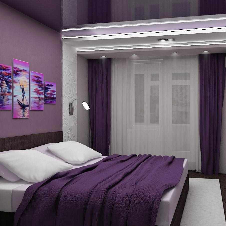 Un esempio di un interno luminoso della camera da letto