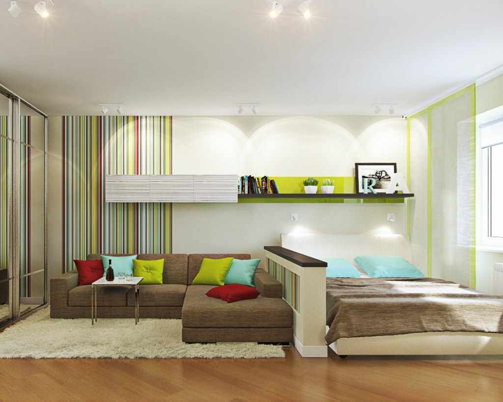 example of a beautiful interior living room bedroom 20 meters
