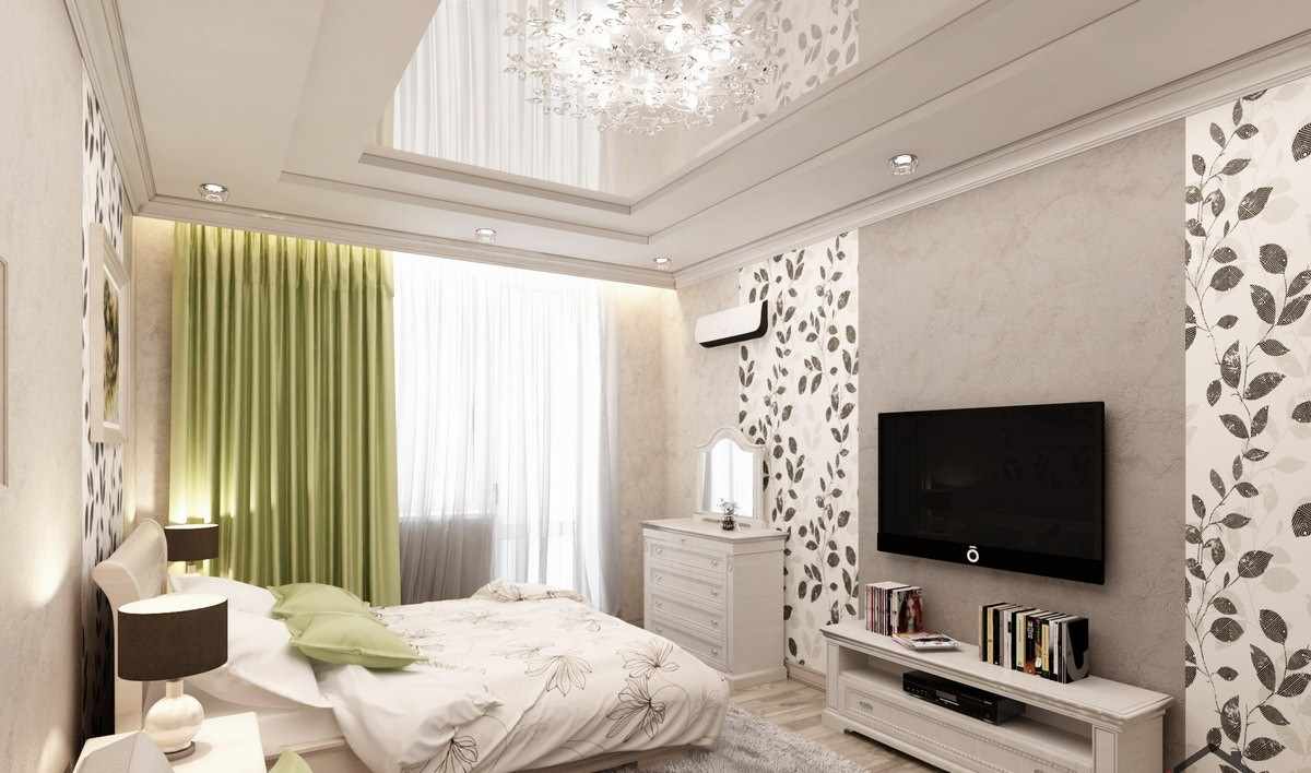version of the light design of the living room bedroom 20 meters