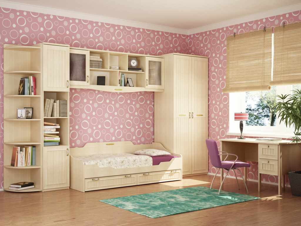 variant of a beautiful bedroom design for a girl