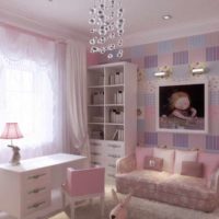 variant of a bright bedroom design for a girl picture
