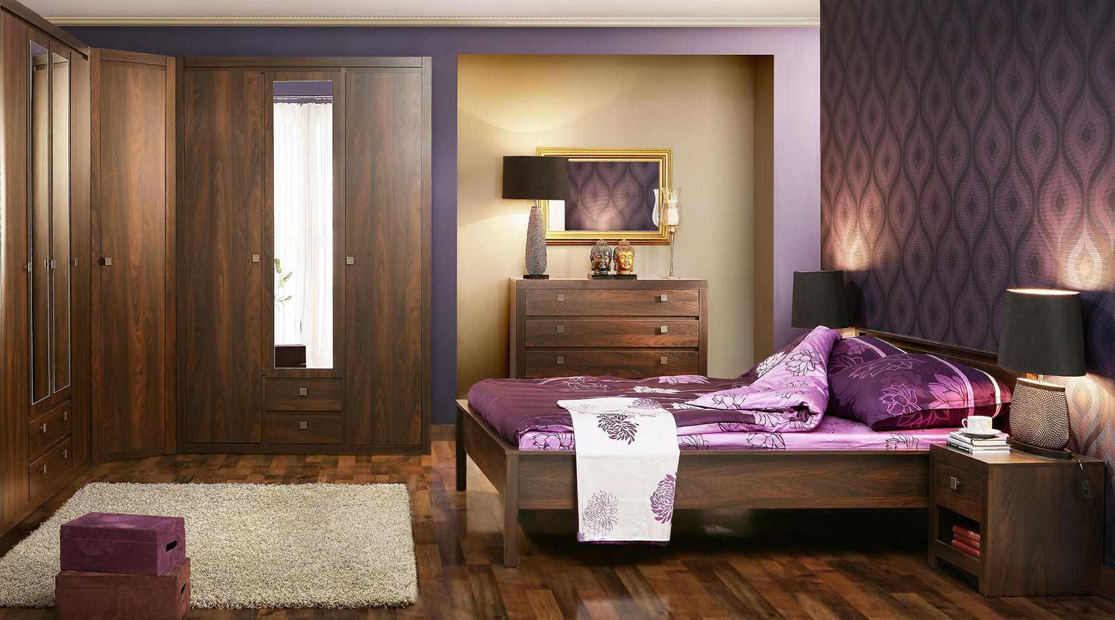 an example of a beautiful bedroom interior