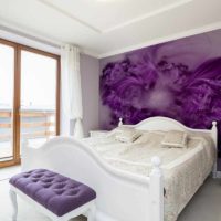 opzione per una bella decorazione della decorazione murale nella foto della camera da letto