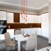 example of a light dining room interior design picture