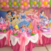 Fairy-tale fairies in the interior of a children's room for a birthday