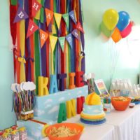 Festive table for girls' birthday