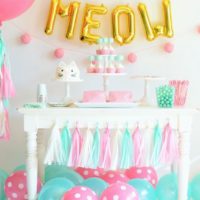 Bright decorations for daughter's birthday