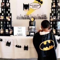 Themes of superheroes in the design of children's birthday