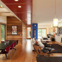 Interior design di un ampio soggiorno di una casa privata
