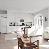 White kitchen in a country house