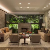 Recessed fixtures in living room lighting design