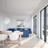 Natural lighting in the design of the apartment