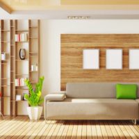 Room design in brown shades