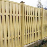 DIY wooden fence