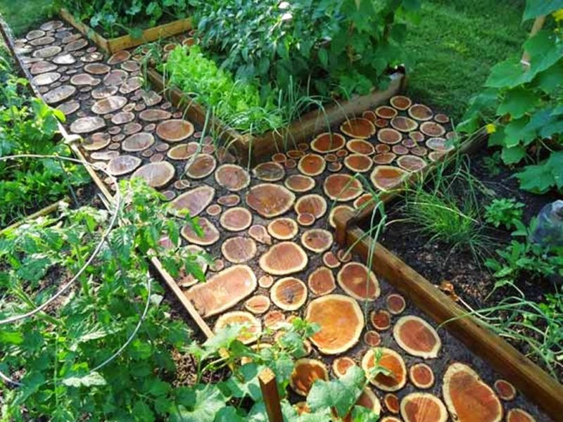 Woodcut Garden Path