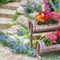 Pots de fleurs originaux en bois avec vos propres mains
