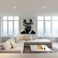 White color in the design of a studio apartment