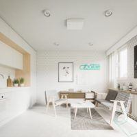 Studio appartement en blanc