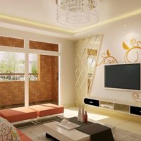 Interior design soggiorno in stile eco