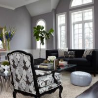 Classic chairs in a modern living room design