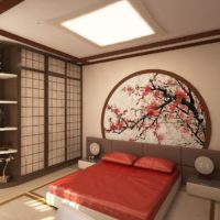 Decorazione camera da letto in stile giapponese