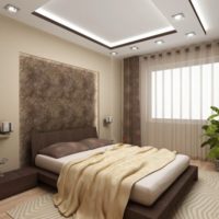 Éclairage de la chambre avec plafonniers intégrés