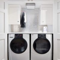 Niches for washing machines in the bathroom