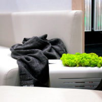 Decorating furniture with live moss