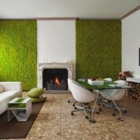 Green phytostall from decorative moss
